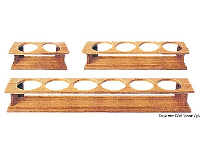 Porta bicchieri teak 425x87x90 mm