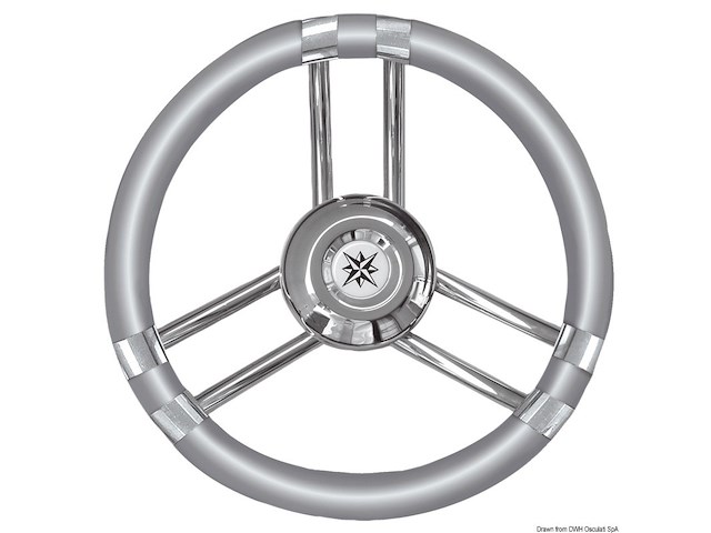Volante C inox/grigio 350 mm