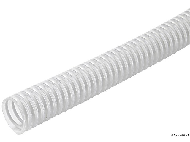 Tubo con spirale in PVC bianco 37 mm