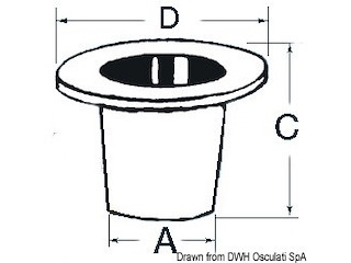 Scarico a mare plastica 3/4"