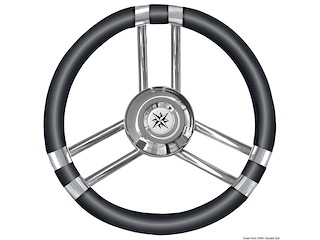 Volante C inox/nero 350 mm