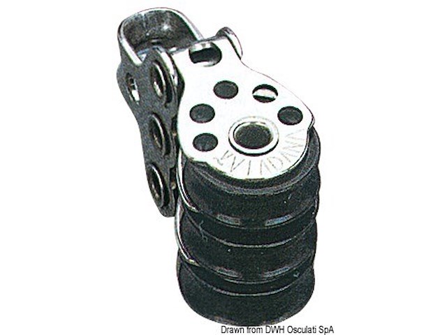 Microbozzello inox 3 pulegge 17x5