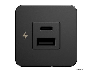 Presa USB doppia A+C SCANSTRUT TILE nera