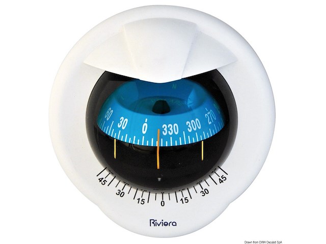 Bussola Riviera Pegasus 4" bianca/blu