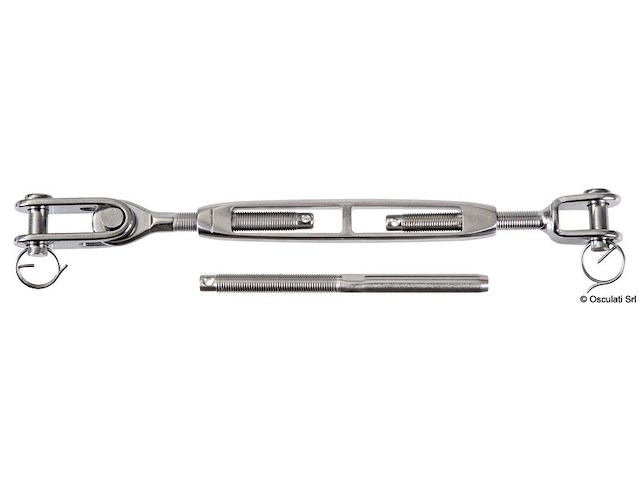 Tenditore sartiame cannula aperta 3/8" cavo 5 mm