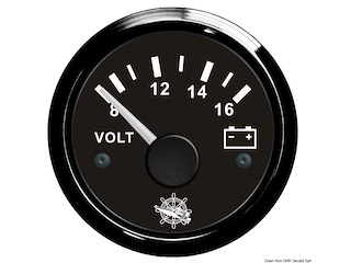 Voltmetro 8/16 V nero/nera