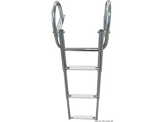 Scaletta 4 gradini bianchi con corrimano