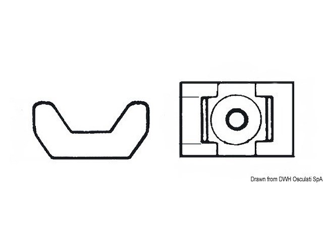 Supporto a vite fascette 9 mm