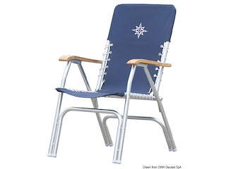 Sedia pieghevole alluminio Deck blu