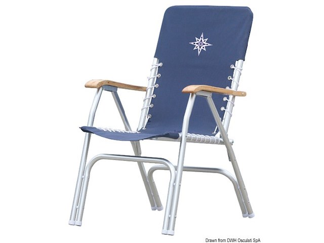 Sedia pieghevole alluminio Deck blu