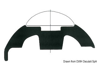 Base per profili PVC bianco 60 mm