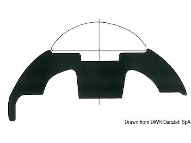 Base per profili PVC bianco 60 mm
