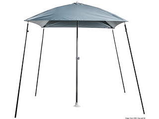 Ombrellone "PARASOL" pieghevole per barca grigio