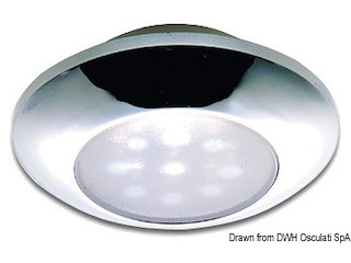 Plafoniera stagna LED cromata