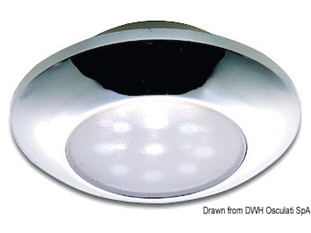 Plafoniera stagna LED cromata