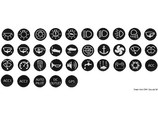 Set 40 stickers per interruttori antivandalo