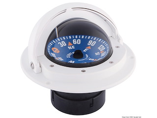 Bussola Riviera 3" con coperchio blu/bianca