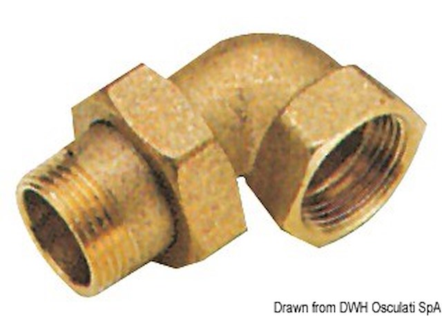 Raccordo 3 pezzi curvo 1" 1/4