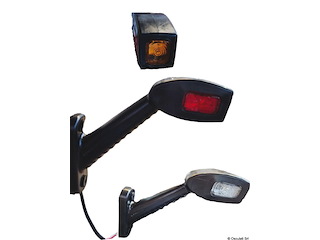 Fanale ingombro LED sx 3 funzioni corpo gomma