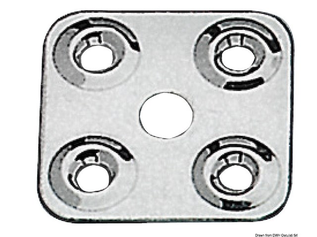 Piastrina fissa cinghie 40x40 mm