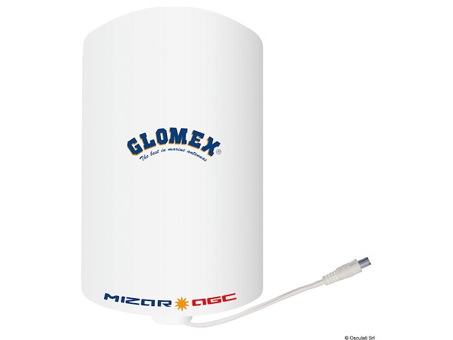 Antenna TV Glomex DVB-T2 Mizar AGC bianca