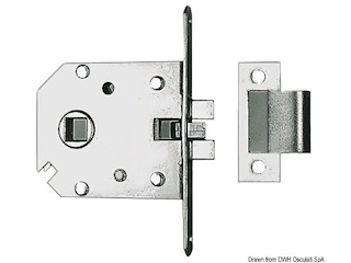 Serratura incasso ottone cromato 60x70 mm