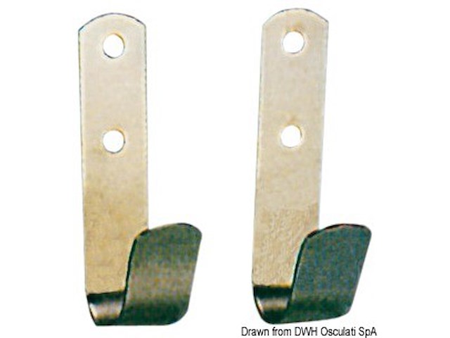 Coppia ganci sostegno inox 22-32 mm