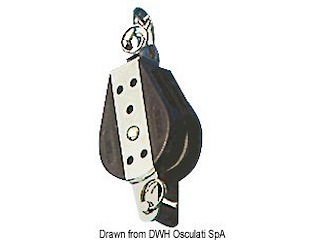 Bozzello sfere 1 puleggia girevole arricavo 8x28