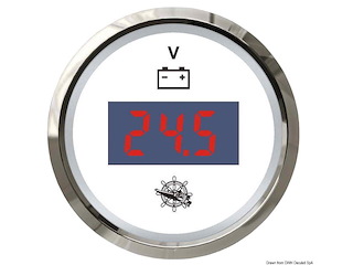 Voltmetro digitale 8/32 V bianco/lucida