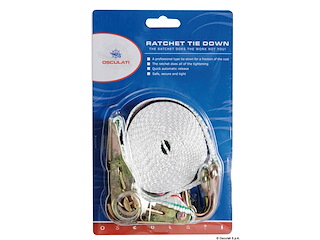 Cinghia 25 mm 600 cm con 2 ganci