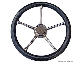 Volante A inox/carbonio 350 mm