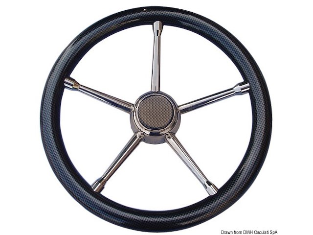 Volante A inox/carbonio 350 mm