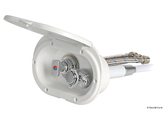 Box doccia bianco tubo PVC 2,5 m uscita posteriore