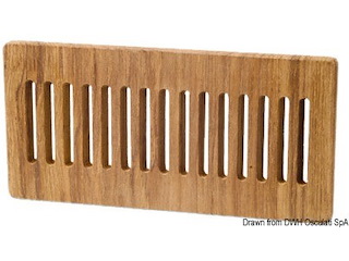 Frontalino protezione teak 125x250 mm