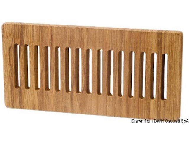 Frontalino protezione teak 125x250 mm