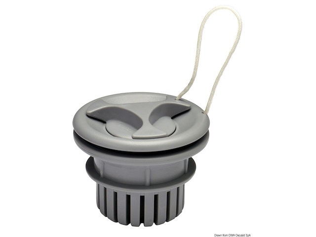 Valvola con cordino esterno e filtro a calza