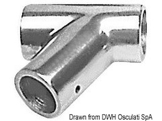 Raccordo lega leggera T 60° 30 mm
