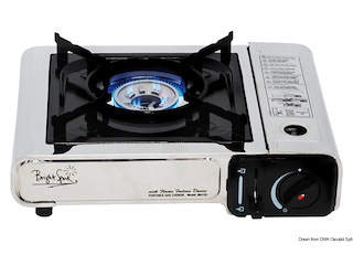 Fornello portatile inox a cartuccia incorporata