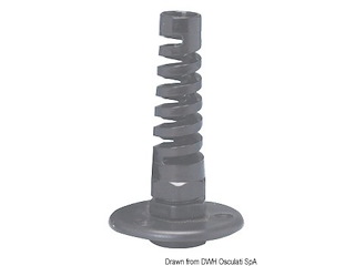 Kit passaparatia in nylon nero e flangia inox