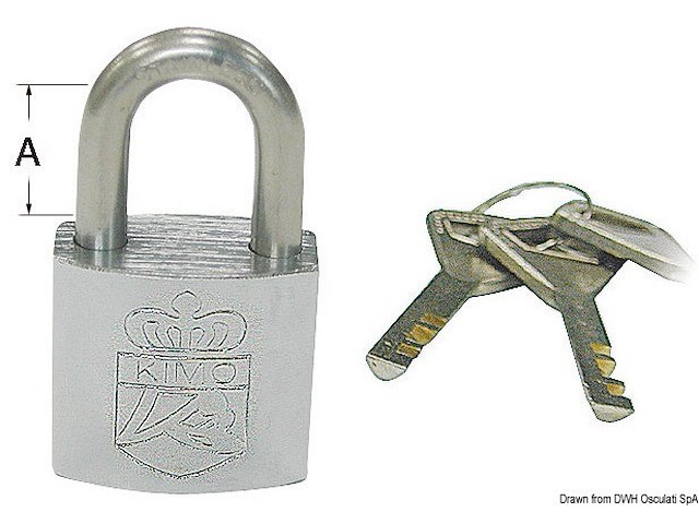 Lucchetto acciaio inox 60x38 mm