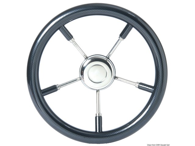 Volante mm 350 cubicato carbonio