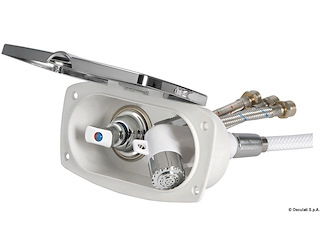 Box doccia New Edge cromata tubo PVC 2,5 m uscita trasversale