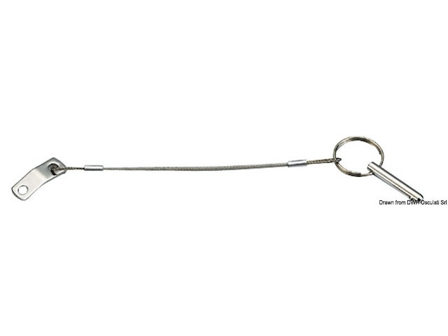 Piastra + cavo inox, con sferetta