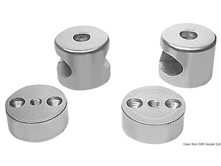 Centrale anodizzato per tubo ovale