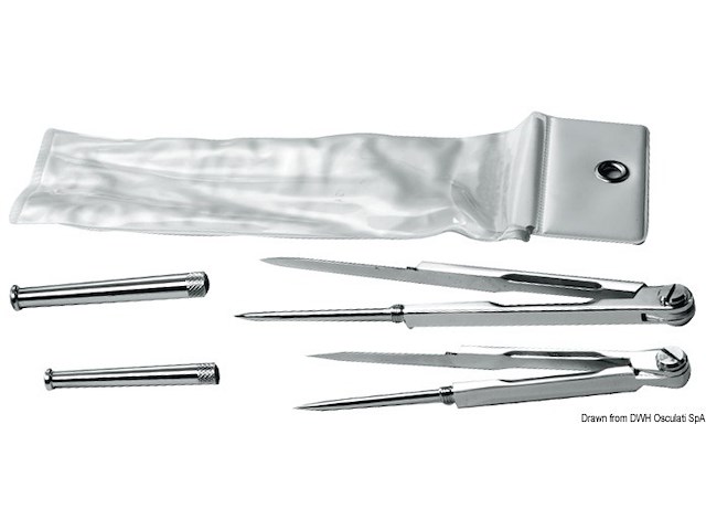 Compasso ottone cromato 180 mm