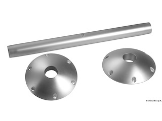 Gamba tavolo in alluminio con base esterna