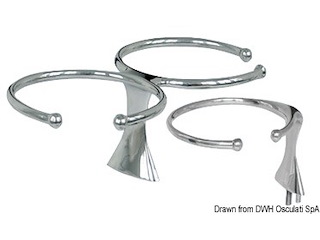 Portabicchieri inox doppio con prigionieri