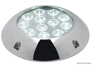 Faro subacqueo 12 LED blu con viti