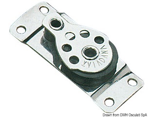 Bozzello inox 1 puleggia piatto 25x6