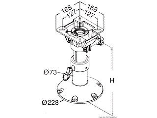 base e colonna + supporto sedile h. 340/470